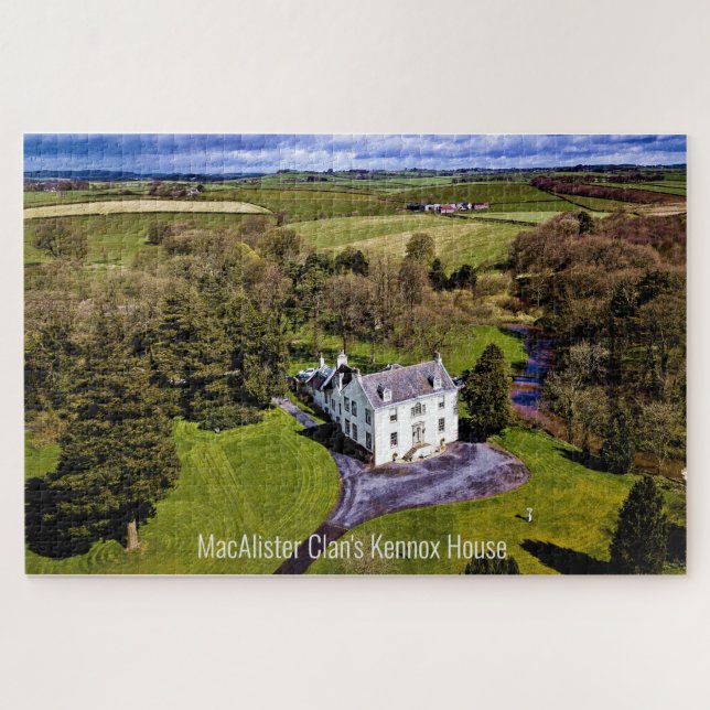 Scottish MacAlister Clan's Kennox House Aerial Lge Puzzle (Horizontal)