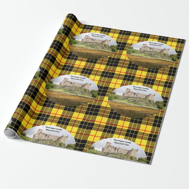 Scottish MacLeod Clan Dunvegan Castle Tartan Geschenkpapier (Ungerollt)