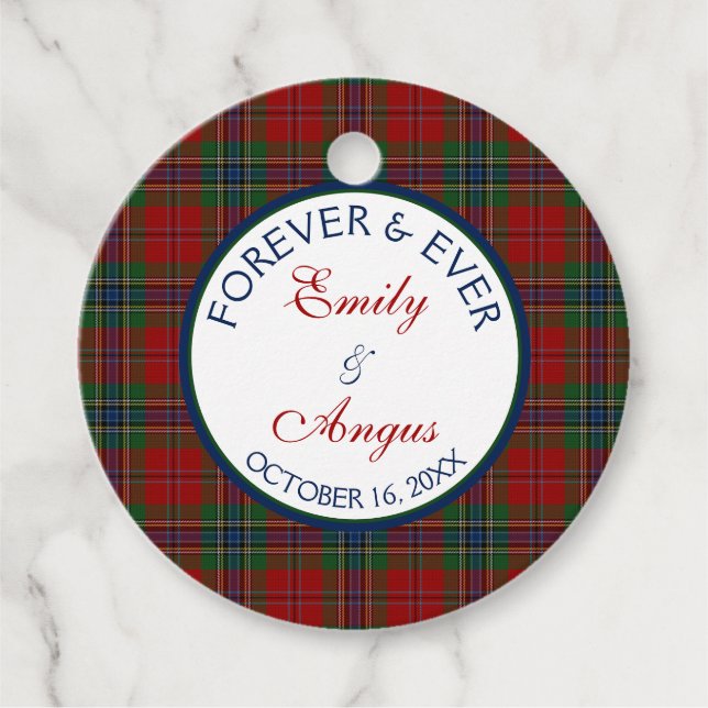 Scottish McLean MacLean Tartan Wedding Rettete ein Geschenkanhänger (Vorderseite)