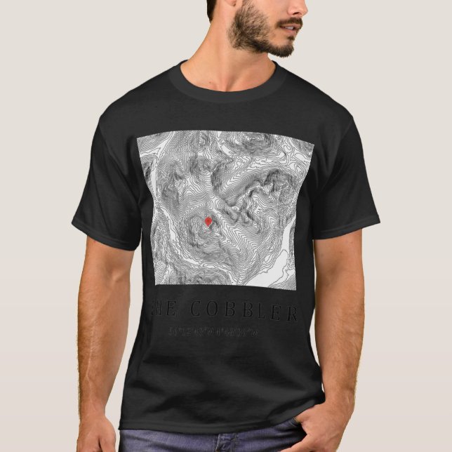 Scottish Mountainhe Cobbleropographic Map Design S T-Shirt (Vorderseite)