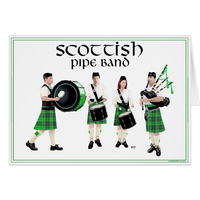 Scottish Pipe Band - Green Kilts (Vorderseite (Horizontal))