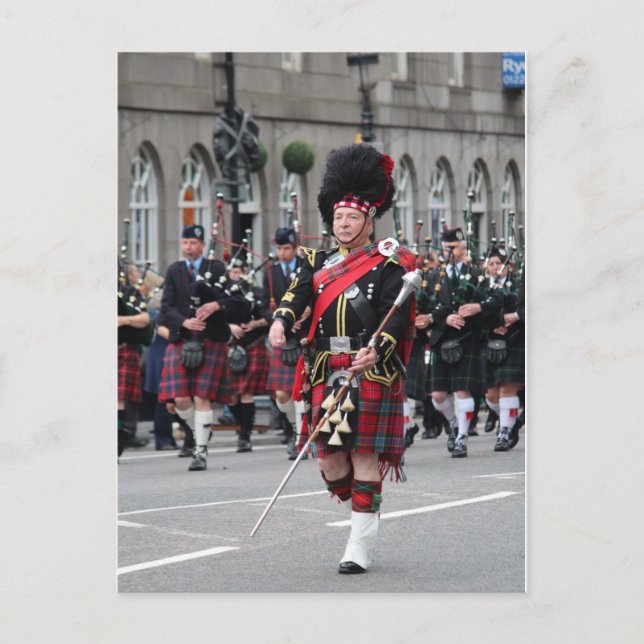 Scottish Pipeband Postkarte (Vorderseite)
