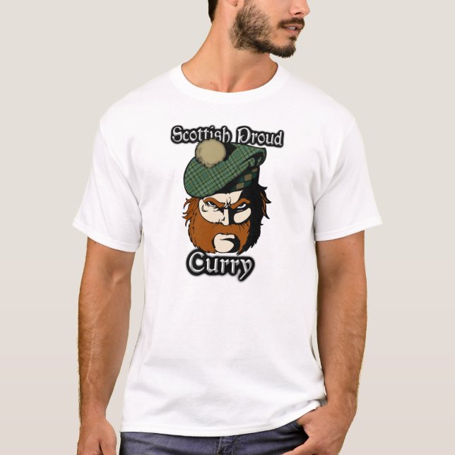 Scottish Proud Clan Currie Curry Tartan T-Shirt (Vorderseite)