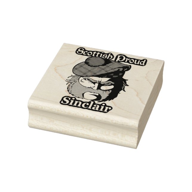 Scottish Proud Clan Sinclair Art Gummistempel (Stempel)