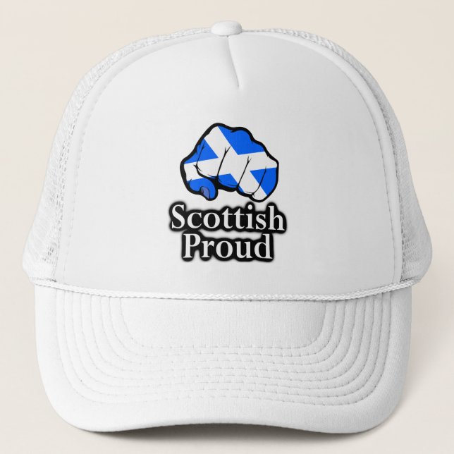 Scottish Proud Scotland Flag Flag Truckerkappe (Vorderseite)
