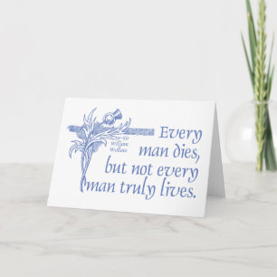 Scottish Quote, Sir William Wallace, Thistle Card Karte