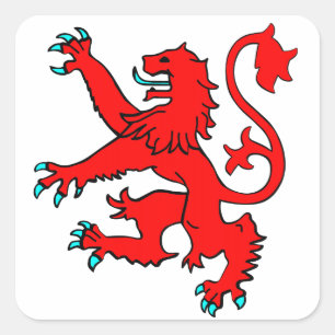 Scottish Rampant Lion Quadratischer Aufkleber