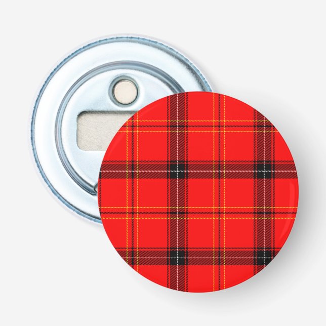 Scottish Red Tartan Flaschenöffner (Vorderseite)
