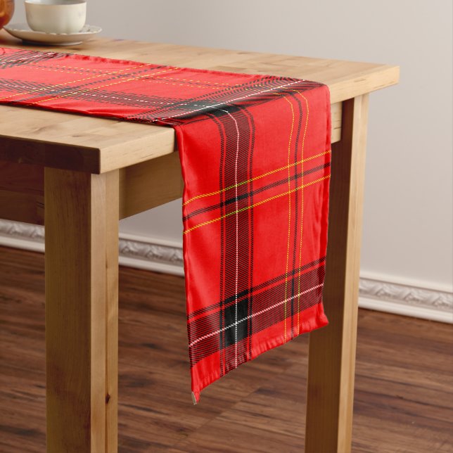 Scottish Red Tartan Kurzer Tischläufer (Beispiel)
