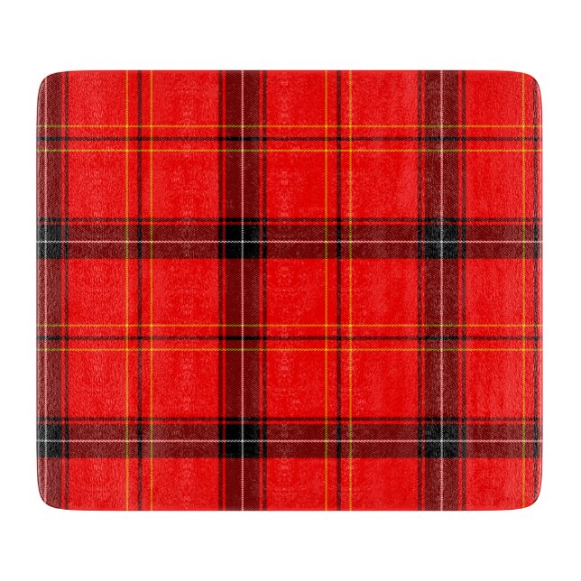 Scottish Red Tartan Schneidebrett (Vorderseite)