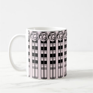 Scottish Rennie Mackintosh inspirierte Rosen-Tasse Kaffeetasse