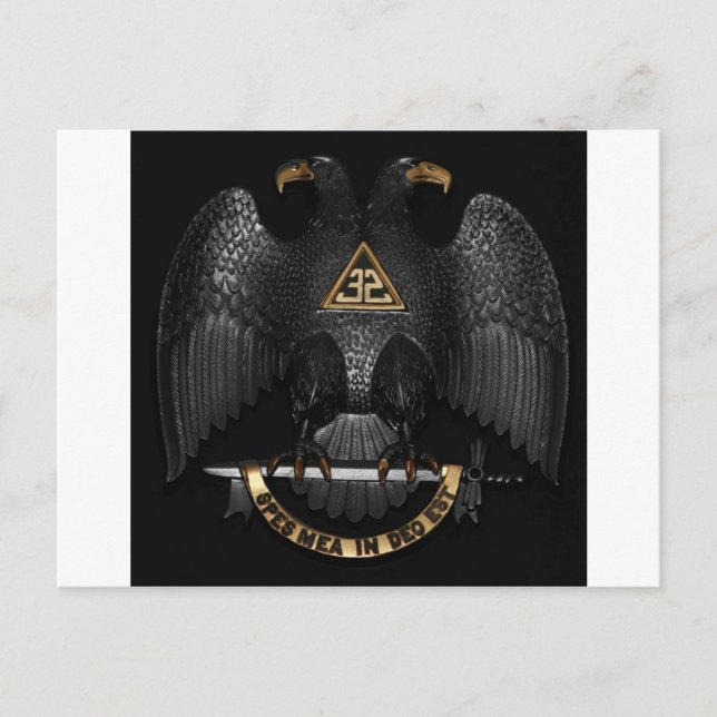 Scottish Rite 32 Degree Mason Eagle Postkarte (Vorderseite)