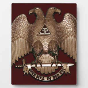 Scottish Rite 32 Grad Mason Double Eagle Red Fotoplatte