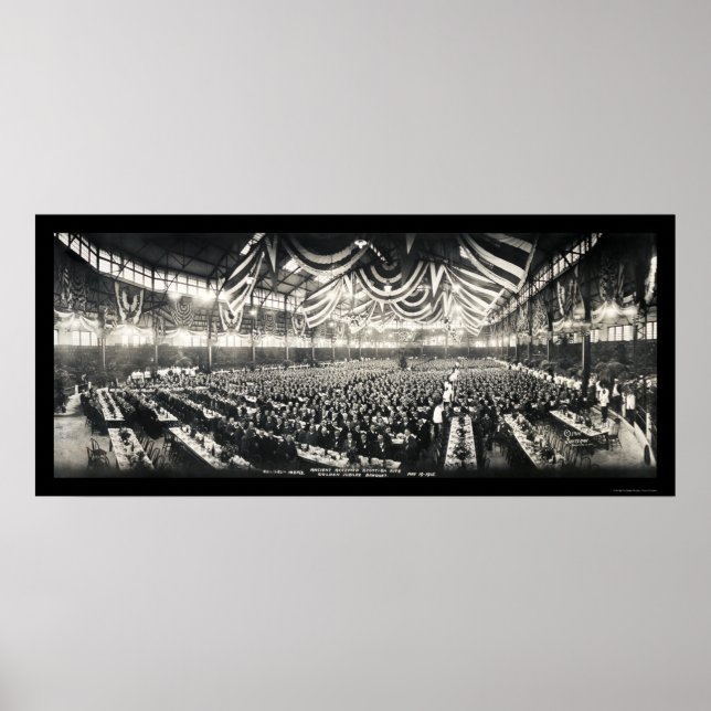 Scottish Rite Banquet Foto 1915 Poster (Vorne)