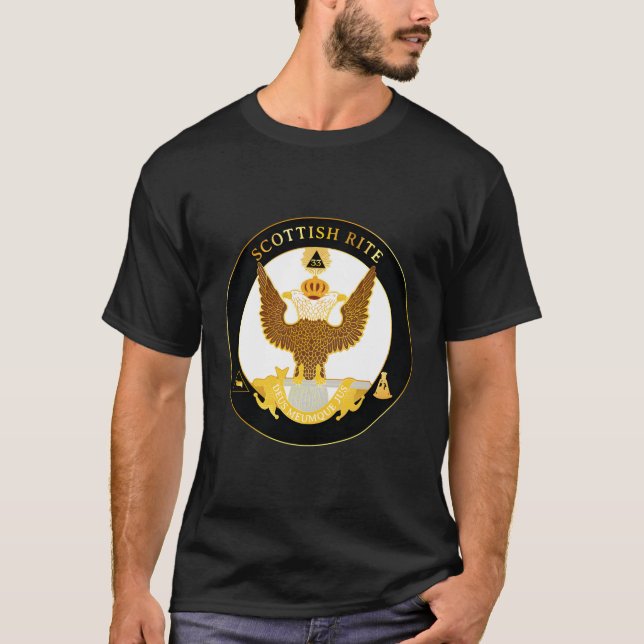 Scottish Rite Mason 33Rd wings Up 33 Masonic Valle T-Shirt (Vorderseite)