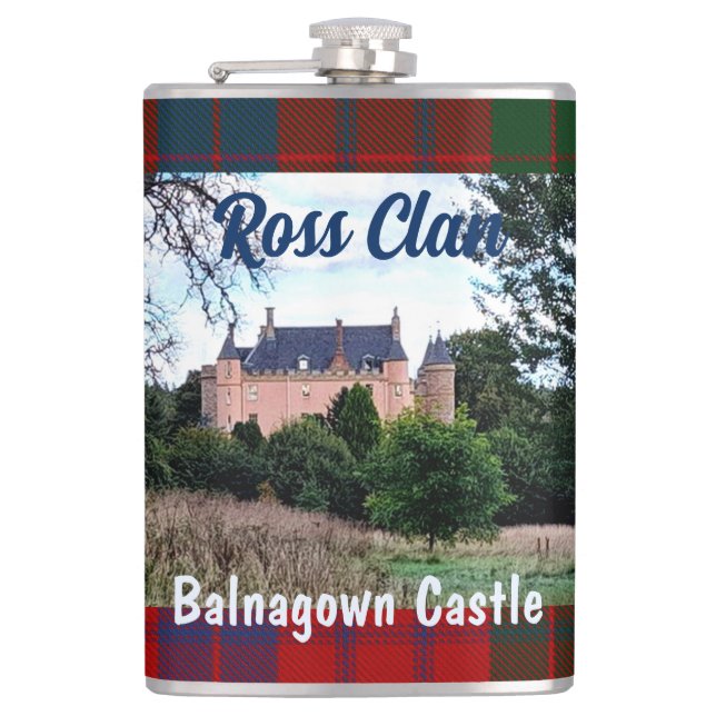 Scottish Ross Clan Balnagown Castle Flachmann (Vorderseite)