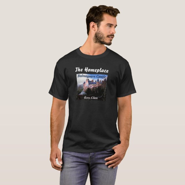 Scottish Ross Clan Balnagown Castle Highland Games T-Shirt (Vorne ganz)