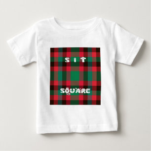 Scottish Royal Checkered Tartan Kariert mit Text Baby T-shirt
