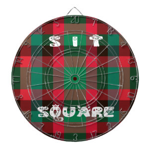 Scottish Royal Checkered Tartan Kariert mit Text Dartscheibe