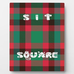 Scottish Royal Checkered Tartan Kariert mit Text Fotoplatte