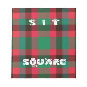 Scottish Royal Checkered Tartan Kariert mit Text Notizblock