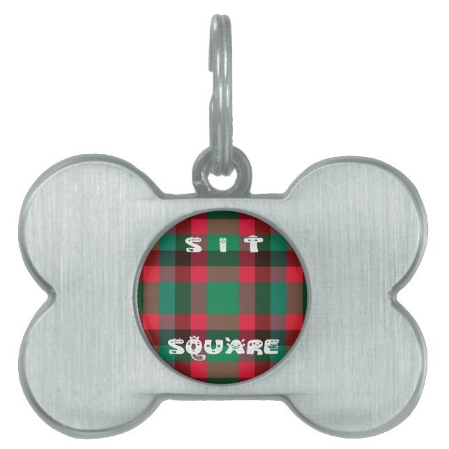 Scottish Royal Checkered Tartan Kariert mit Text Tiermarke (Vorderseite)