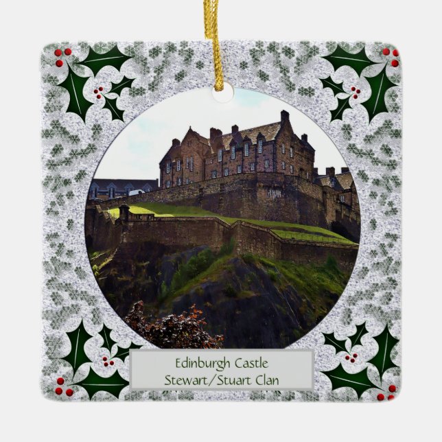 Scottish Royal Stuart Clan Edinburgh Castle Xmas Keramikornament (Vorderseite)