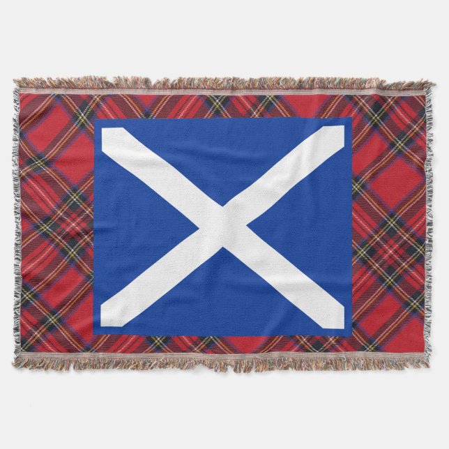 Scottish Saltire Flagge der Schottland-Wurfs-Decke Decke (Vorderseite)