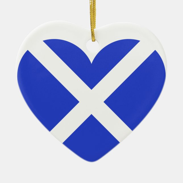 Scottish-Schottland-Flaggen-Herz Keramik Ornament (Vorne)