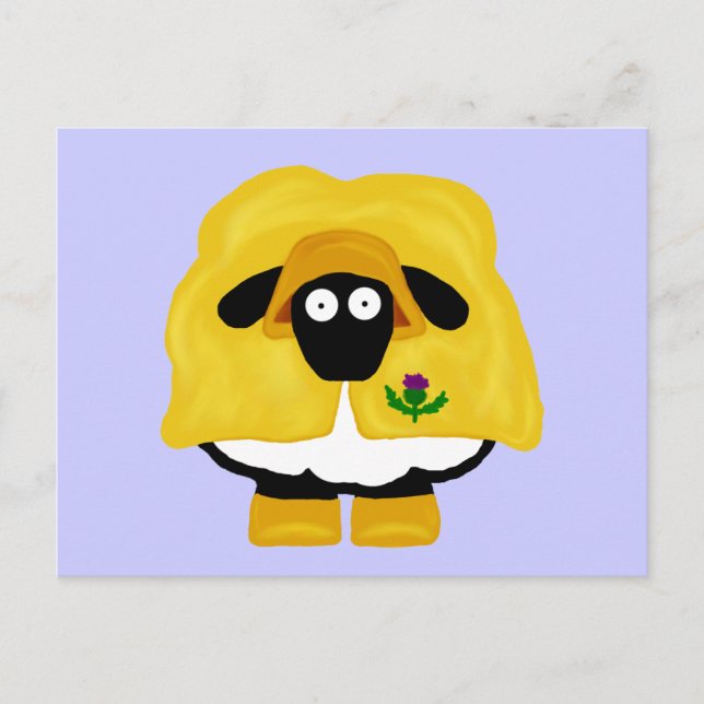 Scottish Sheep Postcard Postkarte (Vorderseite)