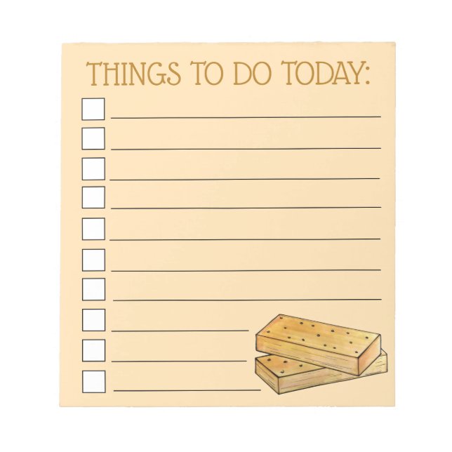 Scottish Shortbread Biscuits Cookies British Food Notizblock (Vorderseite)