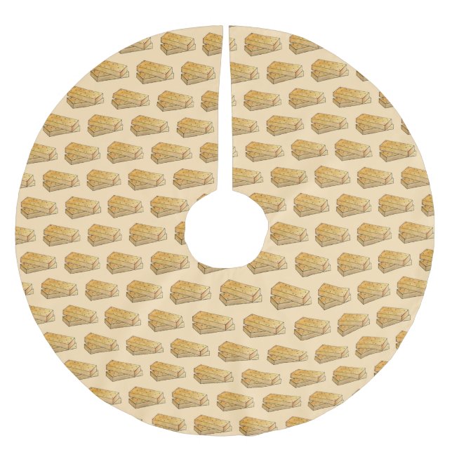 Scottish Shortbread Tea Biscuits UK British Food Polyester Weihnachtsbaumdecke (Vorderseite)