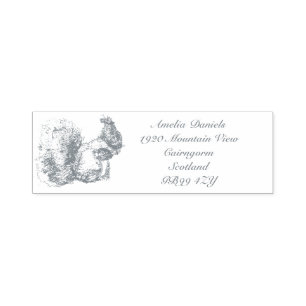 Scottish Squirrel Address Self Inking Kautschuk Br Permastempel