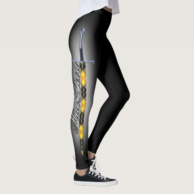 Scottish Steel Clan MacLeod von Lewis Tartan Sword Leggings (Rechts)