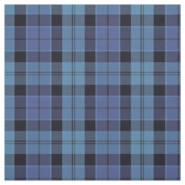 Scottish Strathclyde blau und schwarzer Tartan Stoff (Muster)