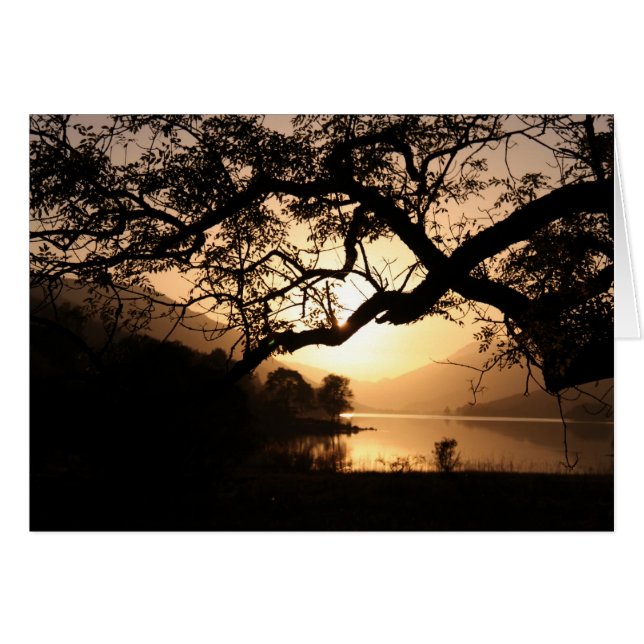 Scottish Sunset über Loch (Vorderseite (Horizontal))