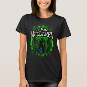 Scottish Surname Clan Maclaren Tartan Lion Wappen T-Shirt