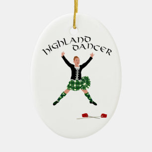 Scottish Sword Dancer - Ghillie Callum Keramikornament