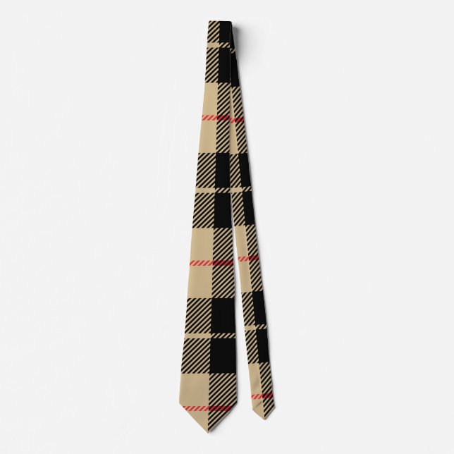 Scottish Tartan Checkered Kariert Pattern Krawatte (Vorderseite)