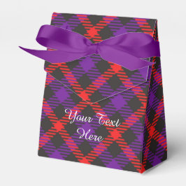 Scottish Tartan Clan bezahlte Lila Orange Gemuster Geschenkschachtel