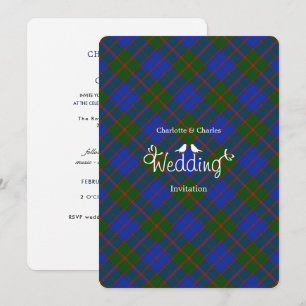 Scottish Tartan Clan Kariert Editable Wedding Einladung
