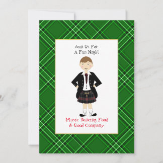 Scottish Tartan Clan Kariert Personalisiertes Part Einladung