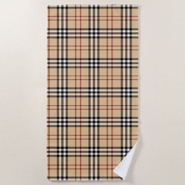 Scottish Tartan Pattern Cushion Strandtuch (Vorderseite)