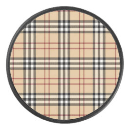Scottish Tartan Pattern Eishockey Puck