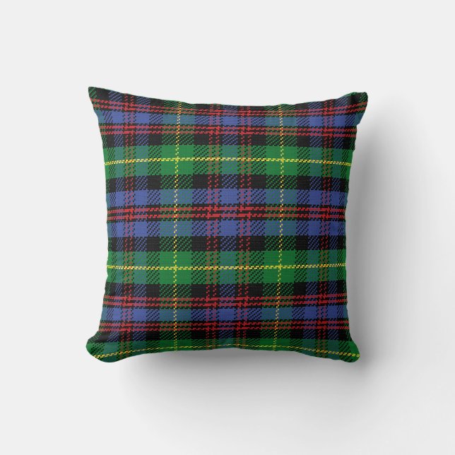 Scottish Tartan Pattern Green Blue Red Kissen (Vorderseite)