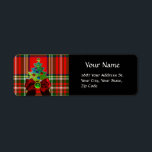 SCOTTISH TARTAN, RED GREEN BOWS AND CHRISTMAS TREM<br><div class="desc">Eleganter schottischer Tartan in rot-grün weiß Farben schwarzer Blumendamast ,  glänzende Seidenraupen und 3D-Ruby , smaragdgrünen Edelsteinen. von Bulgan Lumini (c) Leicht mit Ihrem eigenen Text für Feiertagsgrüße anpassen.</div>