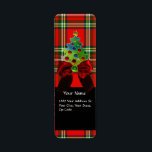 SCOTTISH TARTAN, RED GREEN BOWS AND CHRISTMAS TREM<br><div class="desc">Eleganter schottischer Tartan in rot-grün weiß Farben schwarzer Blumendamast ,  glänzende Seidenraupen und 3D-Ruby , smaragdgrünen Edelsteinen. von Bulgan Lumini (c) Leicht mit Ihrem eigenen Text für Feiertagsgrüße anpassen.</div>