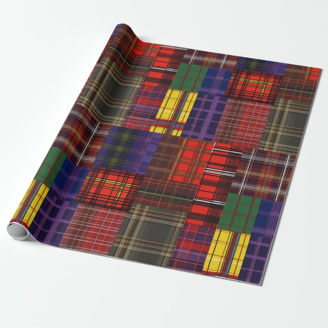 Scottish Tartan Swatch Geschenkpapier (Ungerollt)