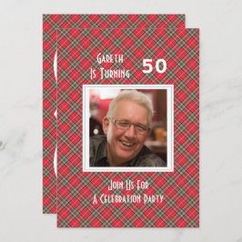 Scottish Tartan Themed Celebration Party Einladung