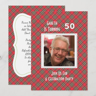 Scottish Tartan Themed Celebration Party Einladung